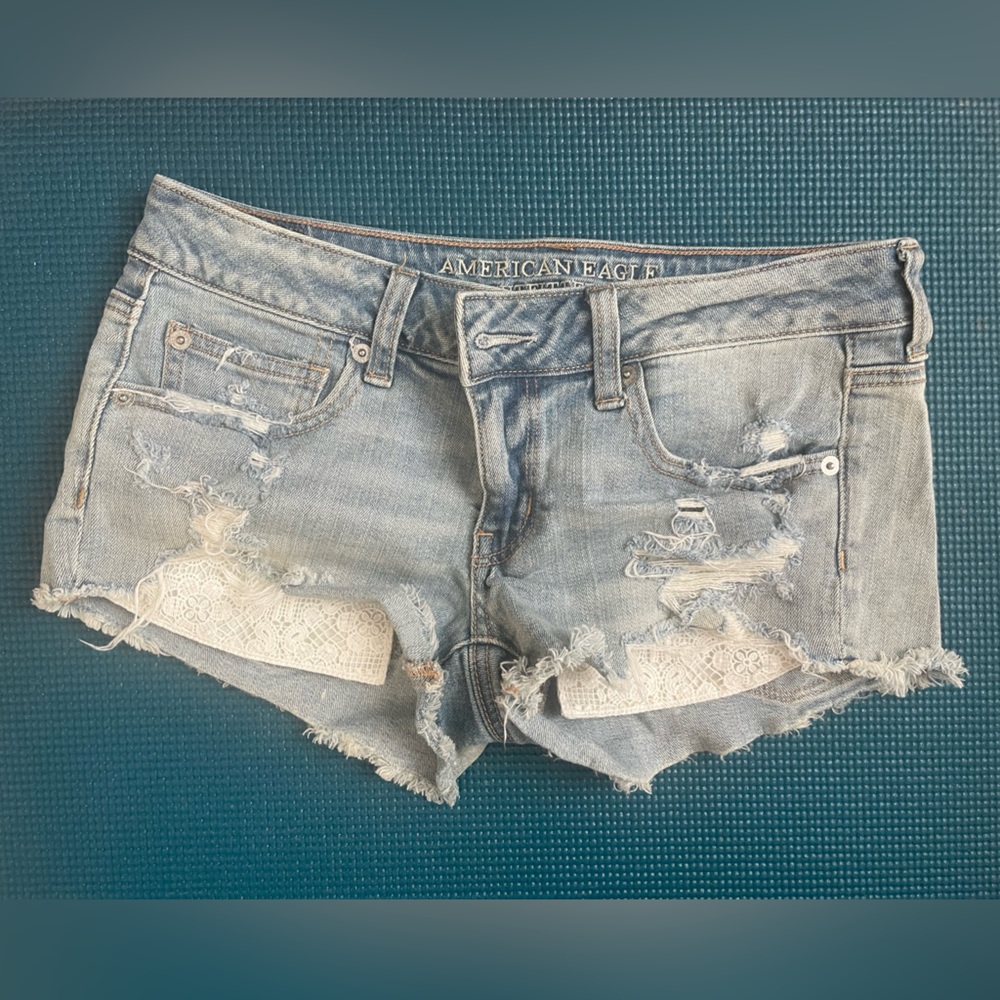 American eagle cutoff denim shorts